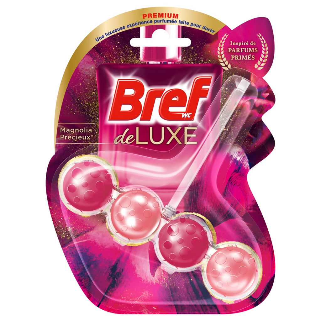 Bref Deluxe Bloc WC, Anti-calcaire, Magnolia, 50 g