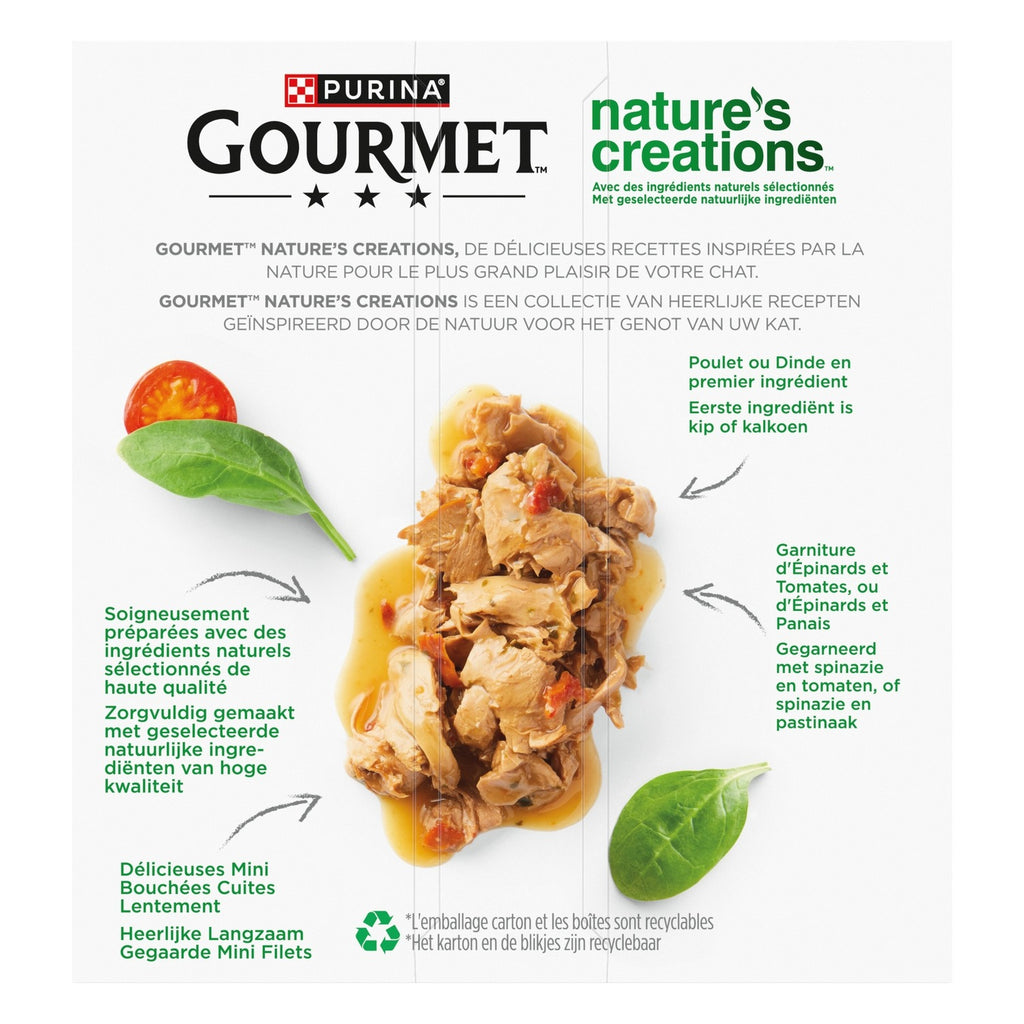 Gourmet Nature's Creations Mini Pâté Aliment pour chat - 8 x 85 g