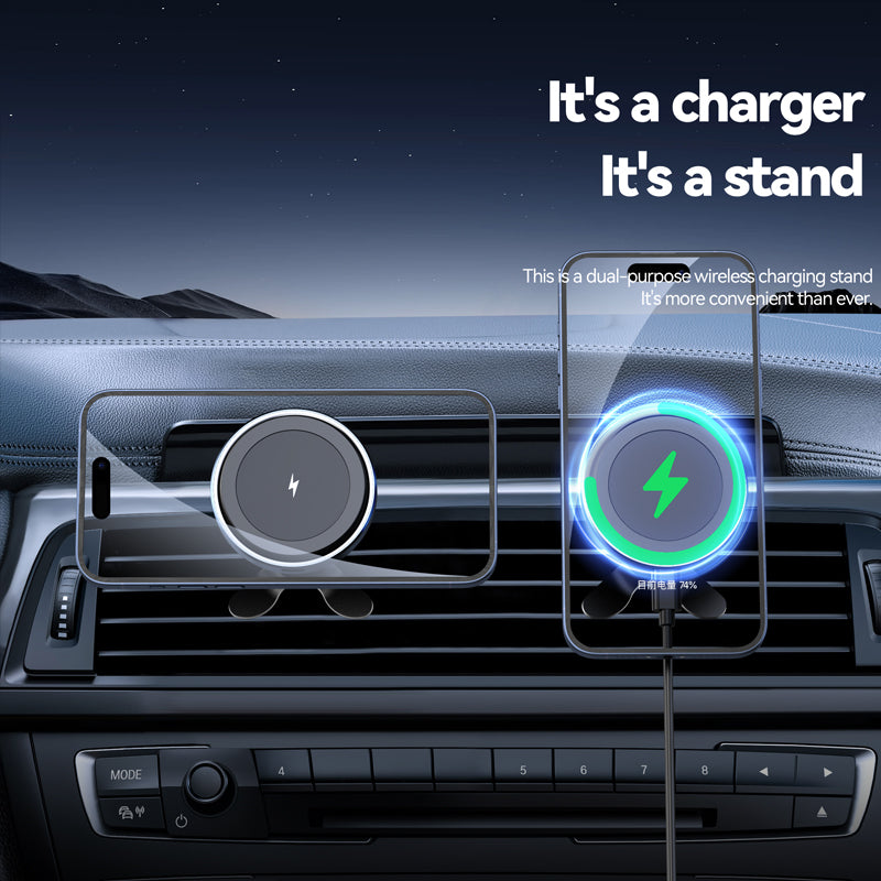 PAVAREAL CH70 Support de voiture magnétique pour charge sans fil 15 W - Noir