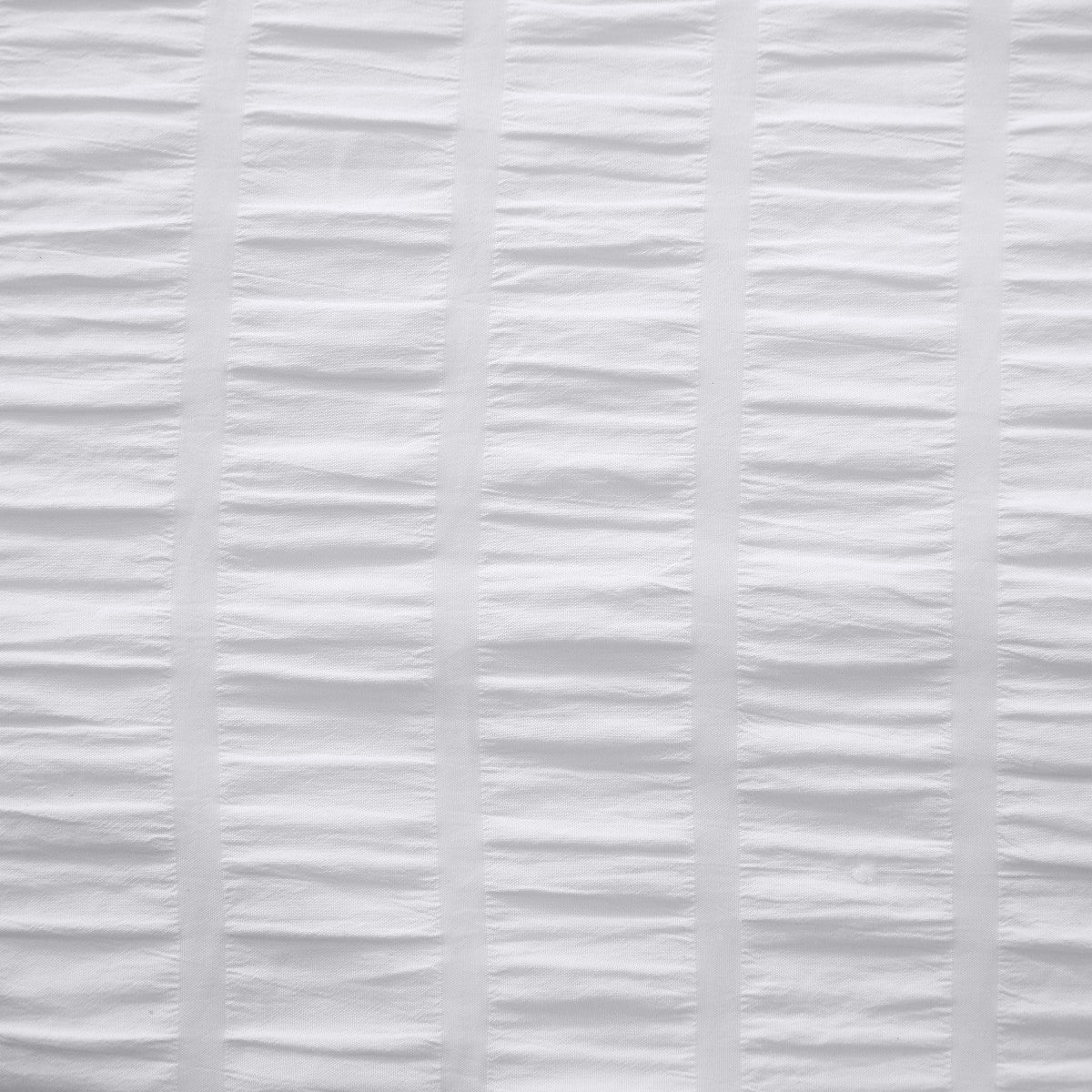 MEEALLHOME Parure de lit Seersucker blanc - 1 housse 155 x 220 cm et 2 taies 80 x 80 cm
