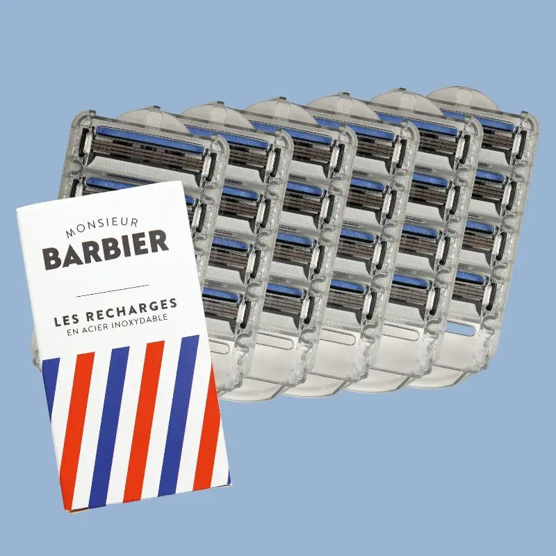 Monsieur Barbier L'Ambitieux Lames de rasoir (Compatible avec Barber) lot de 24 lames