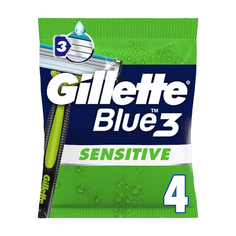 GILLETTE Rasoirs jetables Blue3 Sensitive - x4