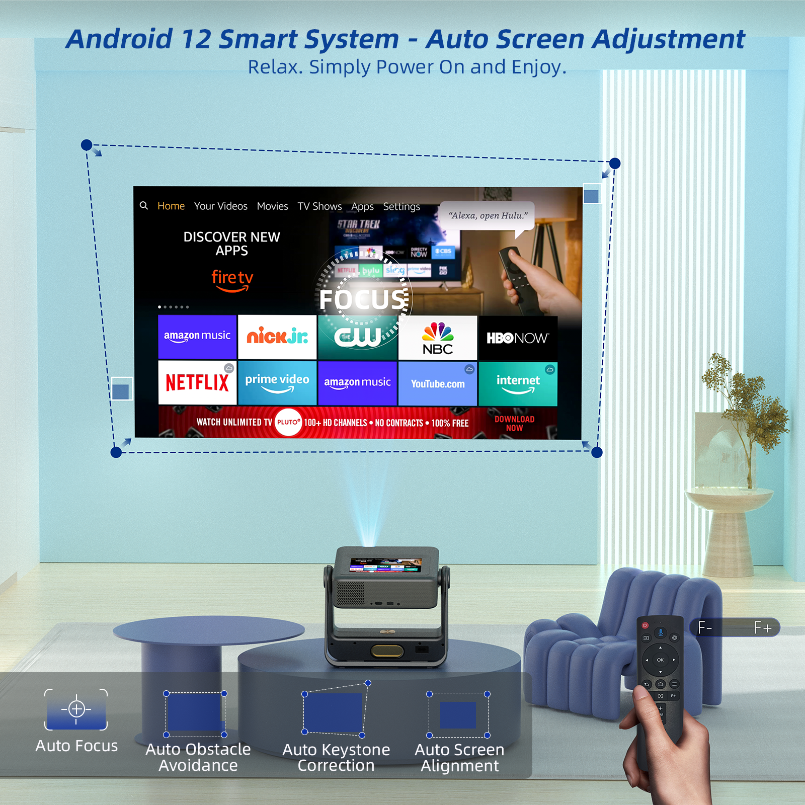 XBJ Projecteur d'extérieur XBJ avec tablette tactile, écran de 300 pouces, 1080P/4K, avec système Android, 900 ANSI, WiFi 6, compatible avec PS5/Switch, A5Pro - Gris