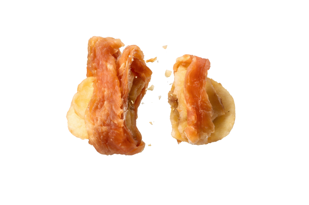 MeatyWay Nourriture pour chiens au poulet et à la banane, 100 g, adaptée à tous les stades de vie, formule sans céréales, sans additifs artificiels, agents de charge ni conservateurs