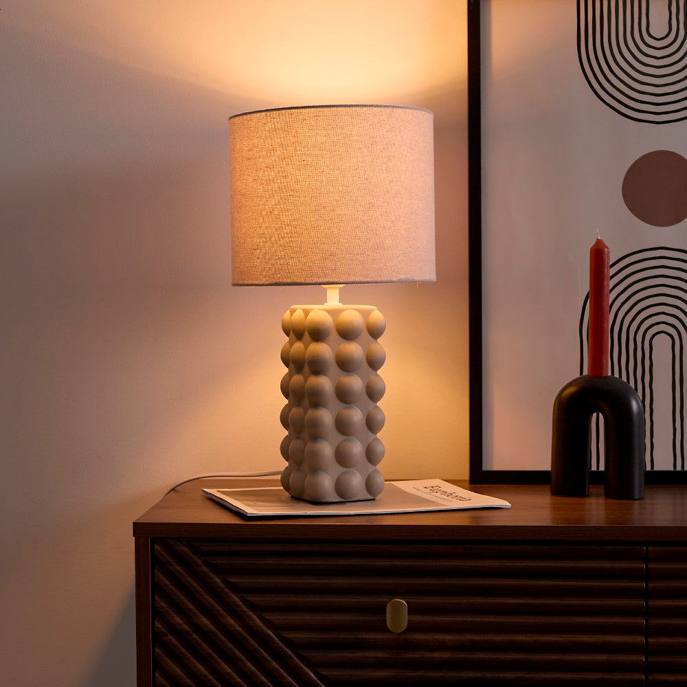 HOME DECO FACTORY Lampe en céramique Taupe