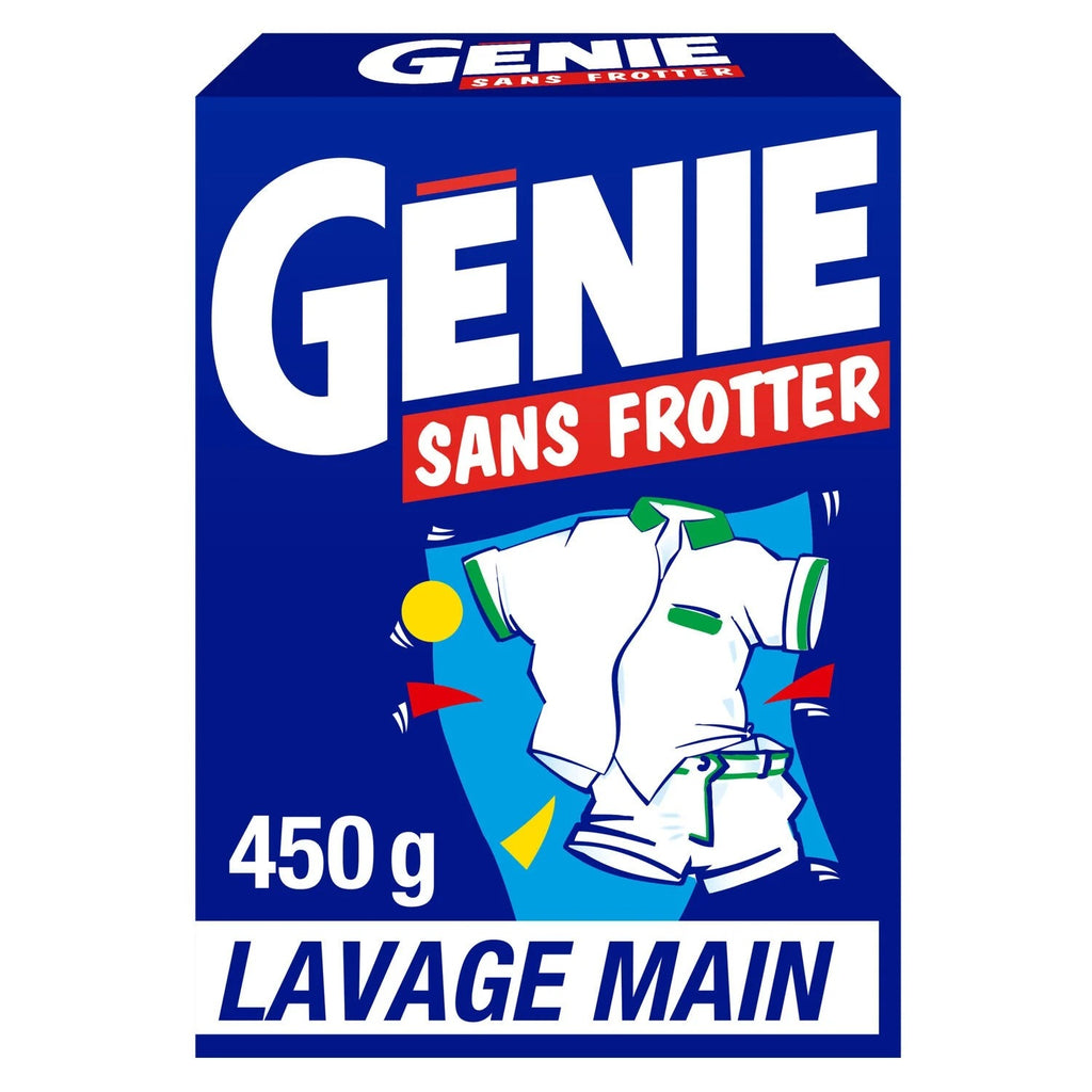 Génie sans FROTTER Lessive en Poudre Lavage à la Main, Eau Froide Efficace, 450 g
