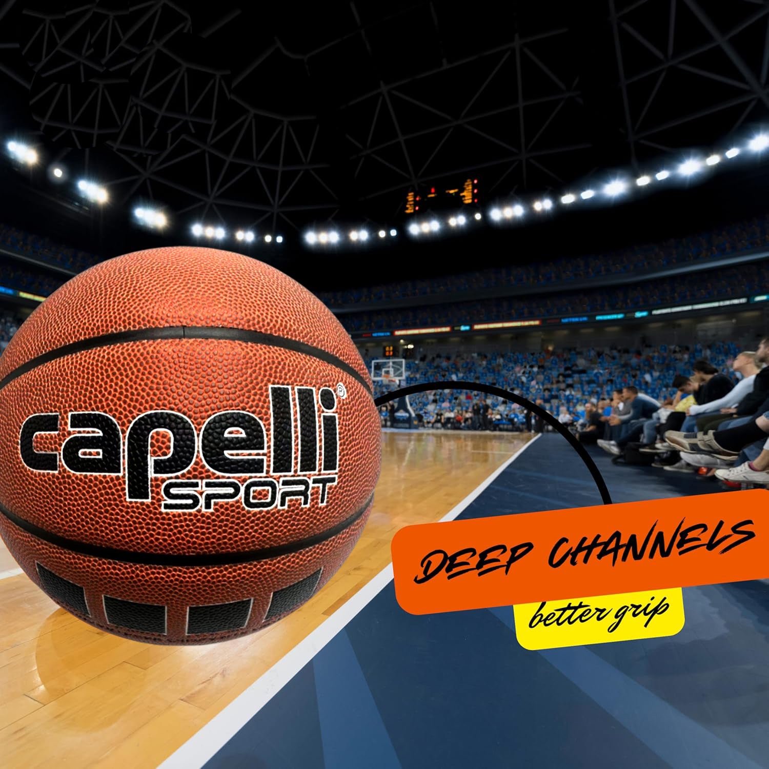 Capelli Sport Ballon de basket CS taille 7 Équipe I en polyuréthane intérieur/extérieur