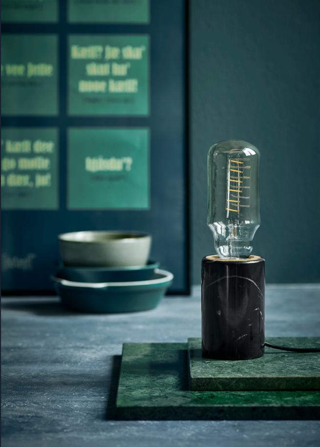 Lampe à poser SIV marbre noir IP20 E27 - Nordlux, Intérieur