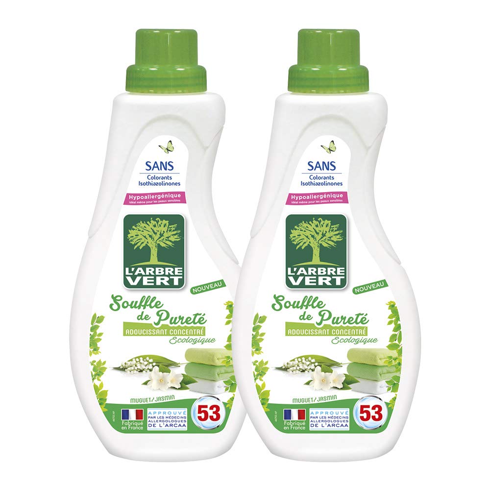 L'Arbre Vert Assouplissant Douceur Brise Pure Muguet & Jasmin 800 ml (53 Lavages)