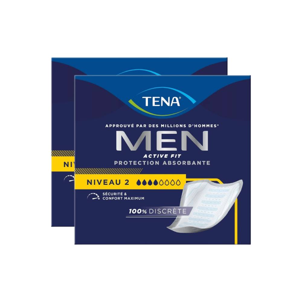 Tena Sous-vêtements d'incontinence pour hommes niveau 2 - Lot de 20 (2 paquets de 10)