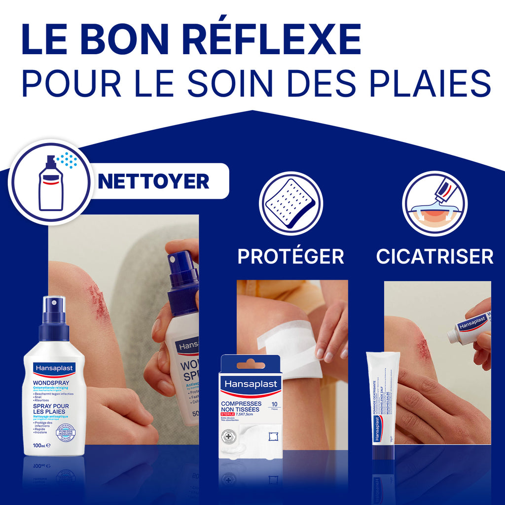 Hansaplast Spray Plaies Nettoyant 100ml