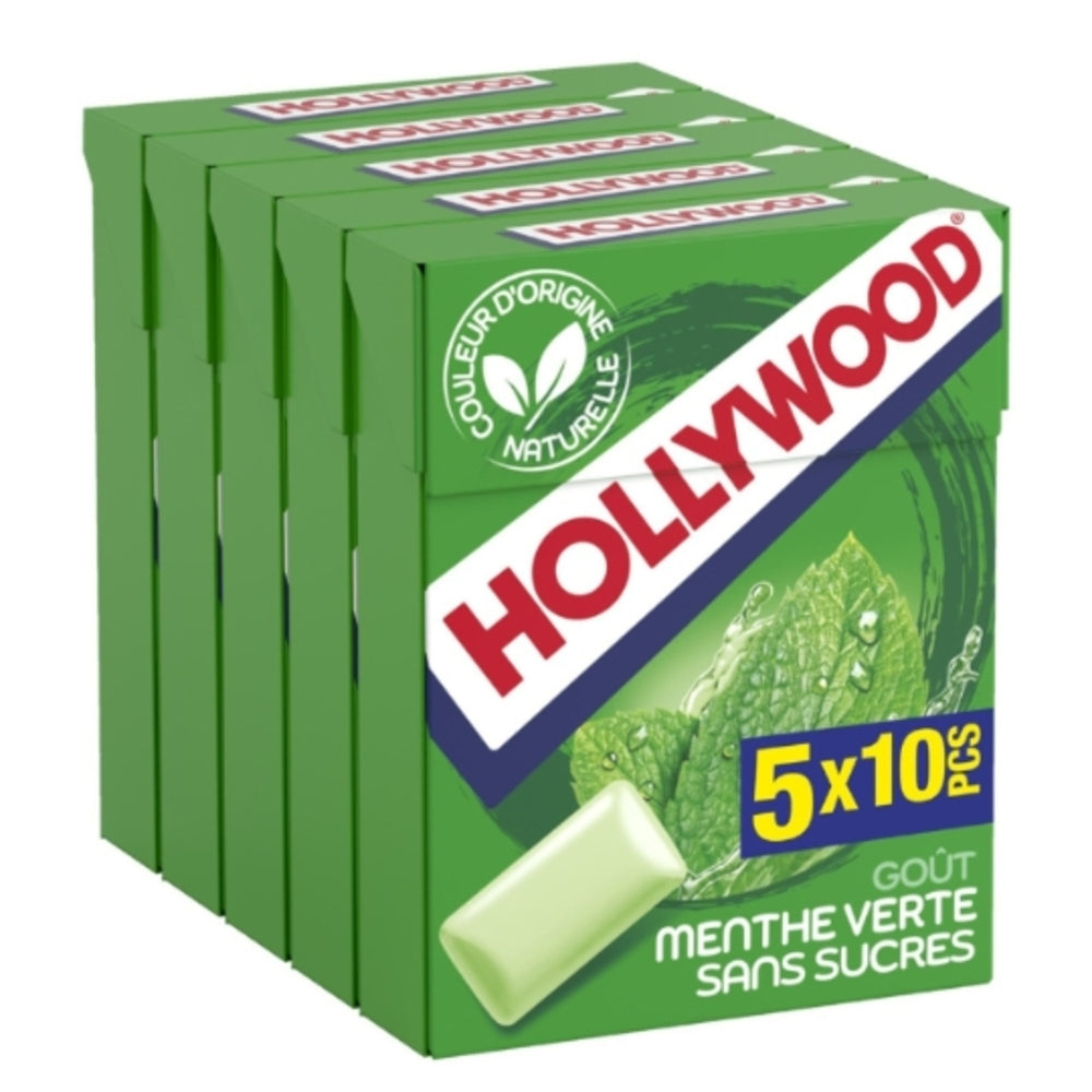 HOLLYWOOD Chewing-gum à la menthe 5 x 14 g