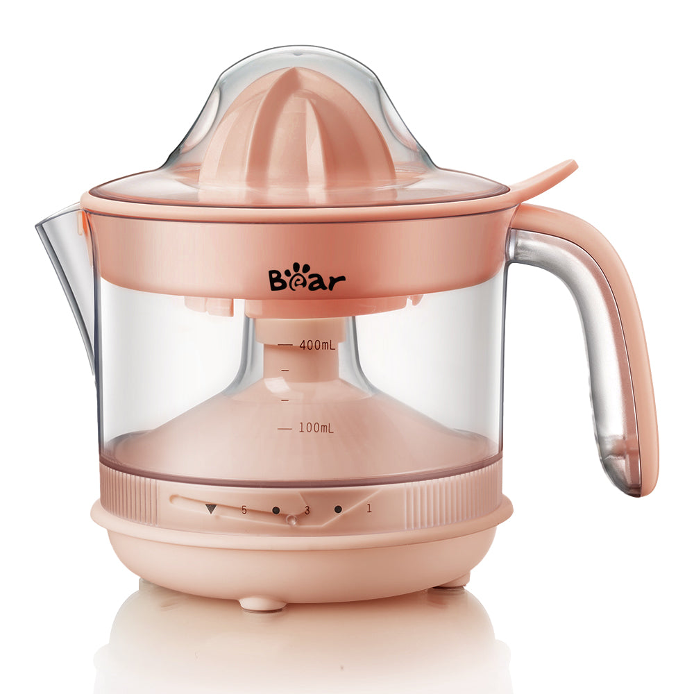Bear CZJ-A04B1 Presse-agrumes, presse-à-jus portable pour la maison, séparateur de pulpe, 5 niveaux de pulpe réglables, large goulotte d’alimentation de 110 mm, presse citron et orange