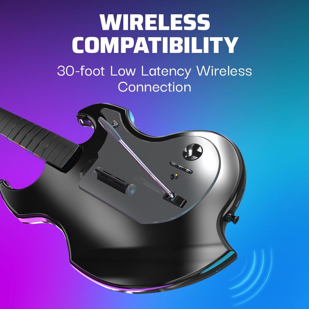 TURTLE BEACH Riffmaster Contrôleur de Jeu Sans Fil - Batterie 36h, Pliable, Audio 3.5mm, Bandoulière - PS5, PS4 & PC Windows 10/11 - Noir