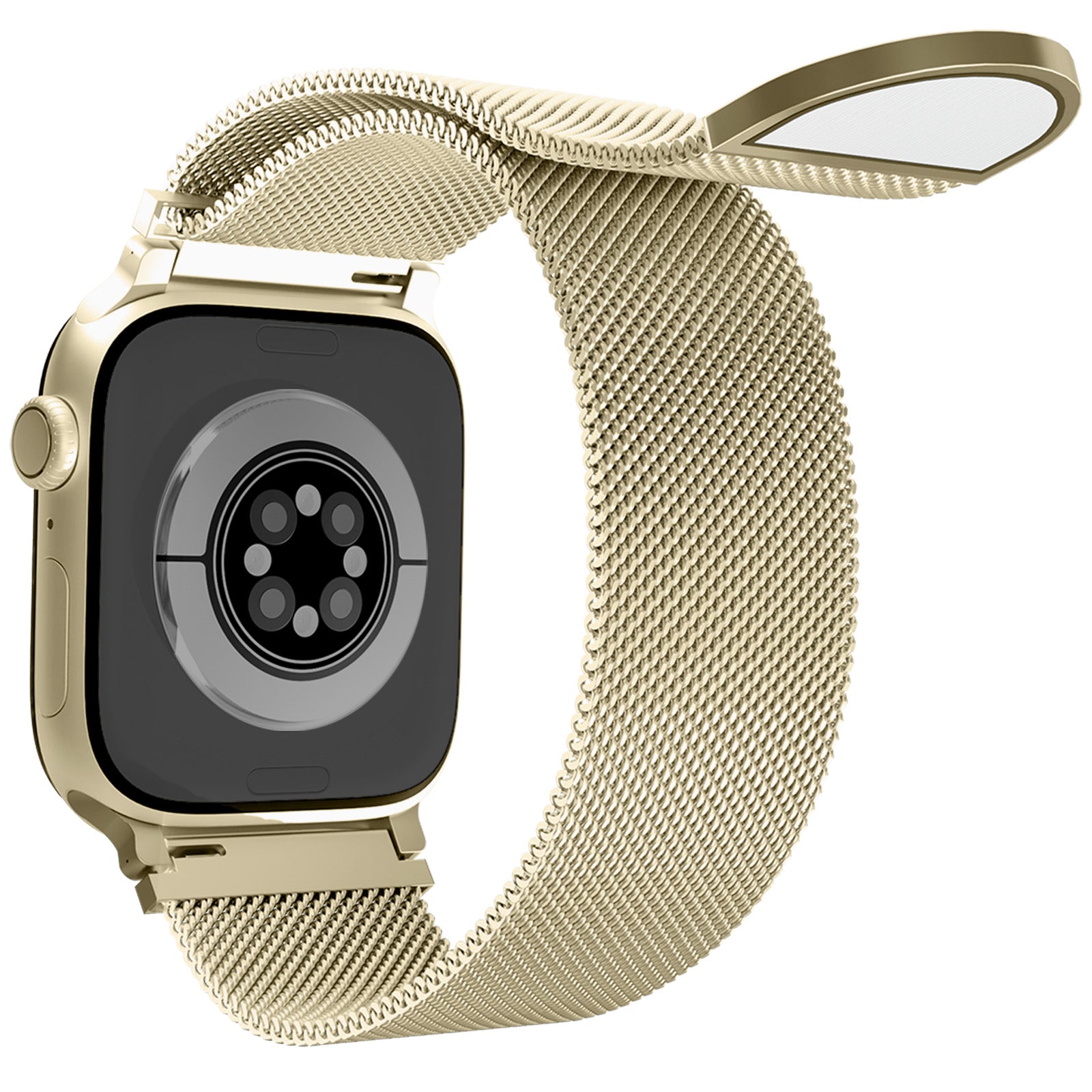 Uni-unzeit Bracelets pour Apple Watch (S11/10 42 mm)+(40 mm/41 mm/38 mm) Or champagne (cercle)