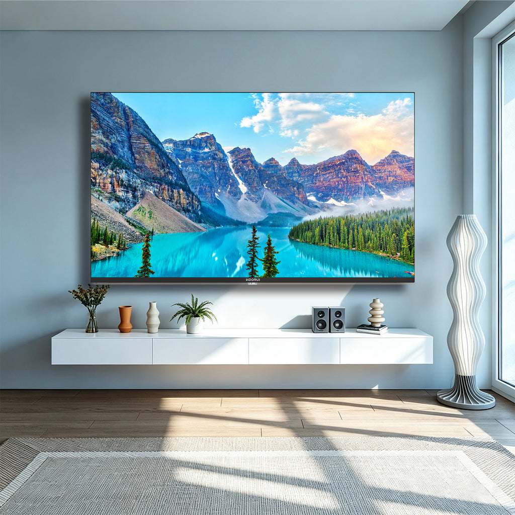KOORUI K65N3UQ-T8, 65 pouces, 4K QLED, TIZEN TV, Design sans bords, Son dynamique avec Dolby Audio, Finition métallique haut de gamme