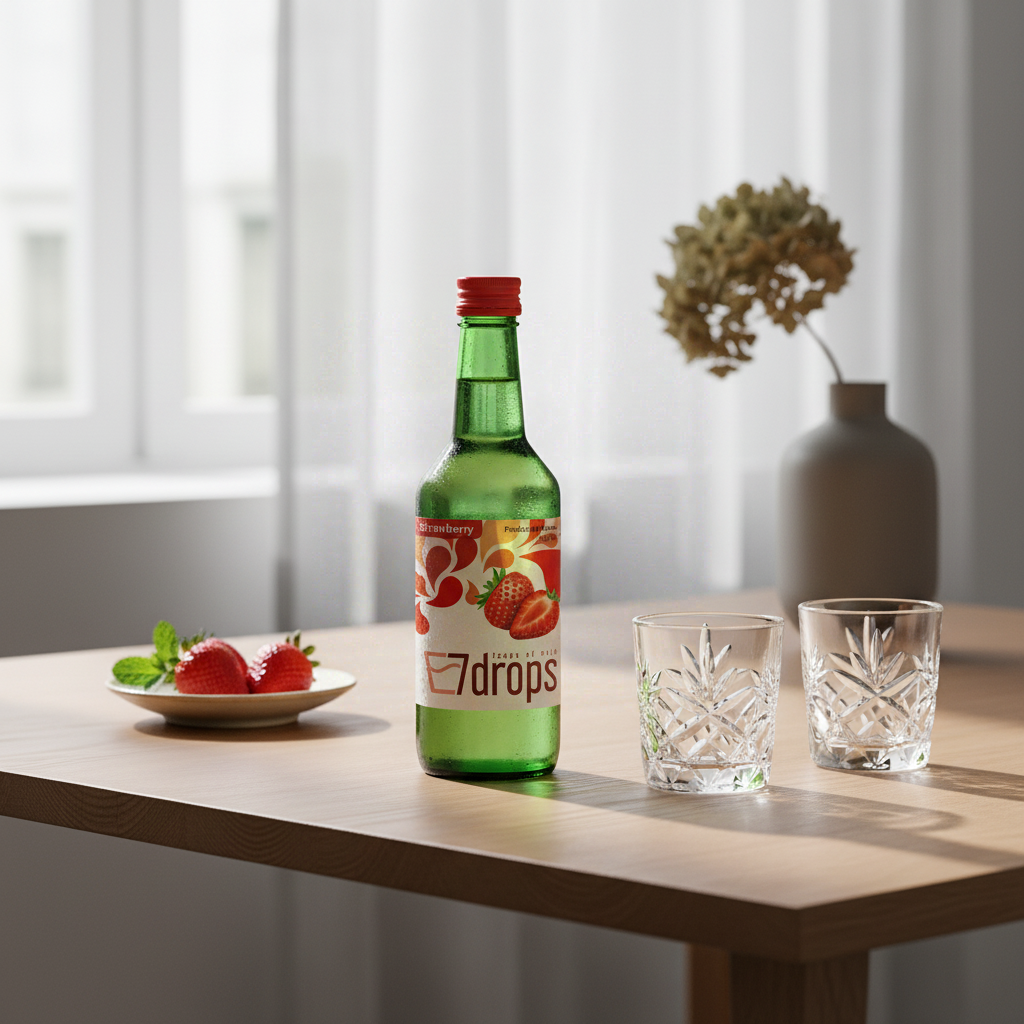 7DROPS Soju à la fraise Alc. 12 % vol - 360 ml