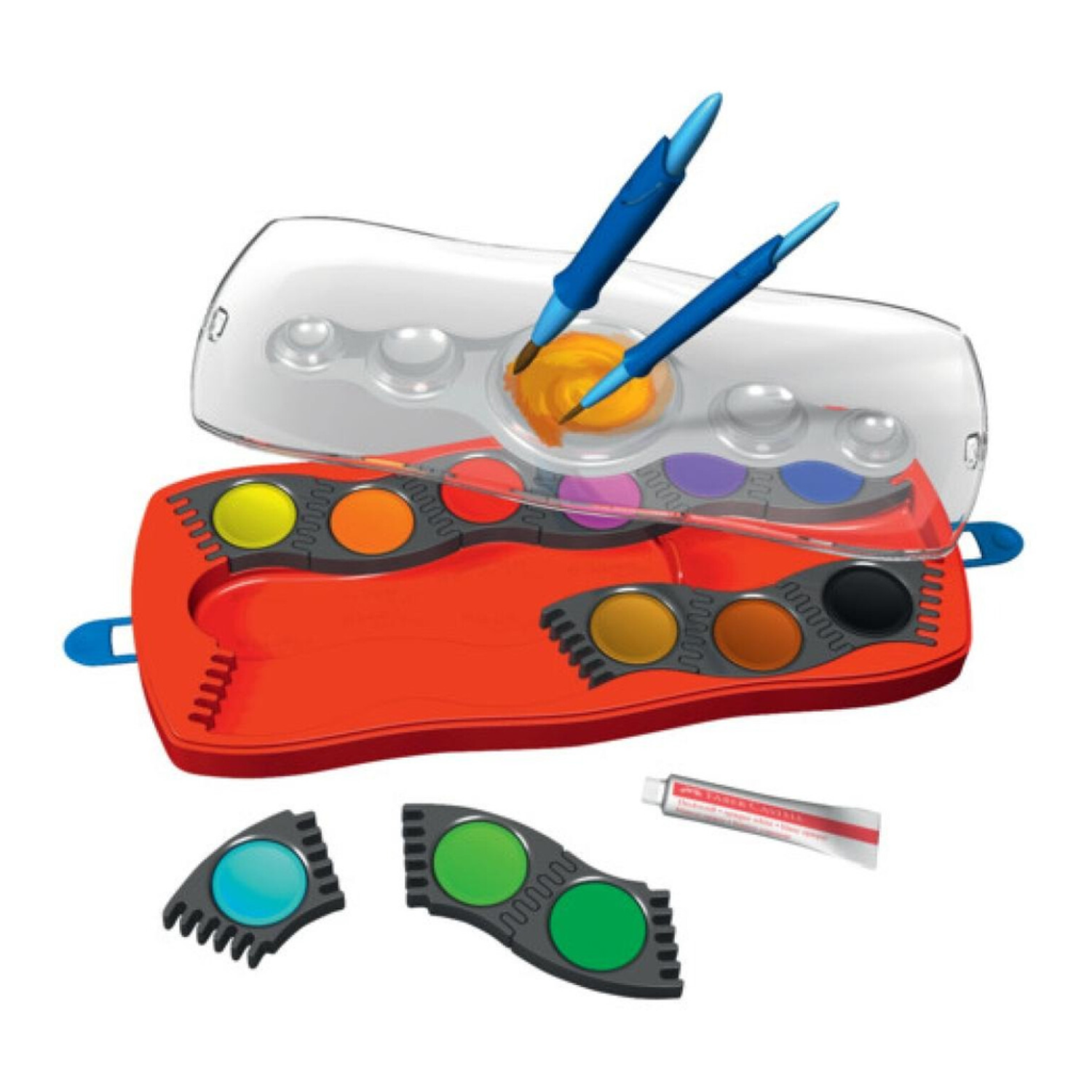 Faber-Castell Palette de peinture Connector 12 couleurs - Rouge