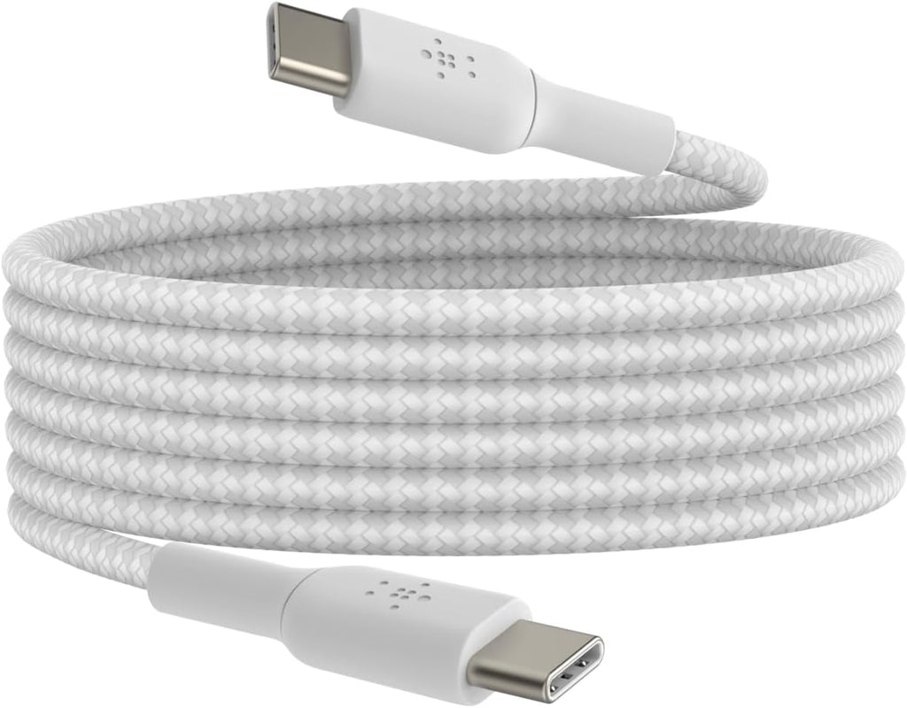 Belkin BoostCharge Câble tressé blanc USB-C vers USB-C - 2 m
