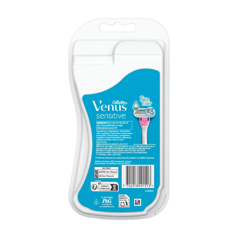 GILLETTE VENUS Sensitive Rasoirs jetables - Lot de 3