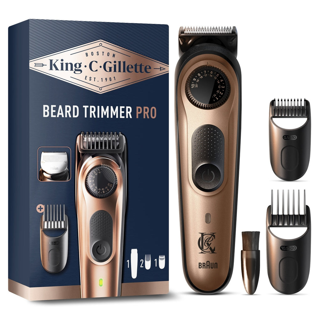 King C. Gillette Coffret Barbe pour Homme Tondeuse et Soin Beard Trimmer Pro