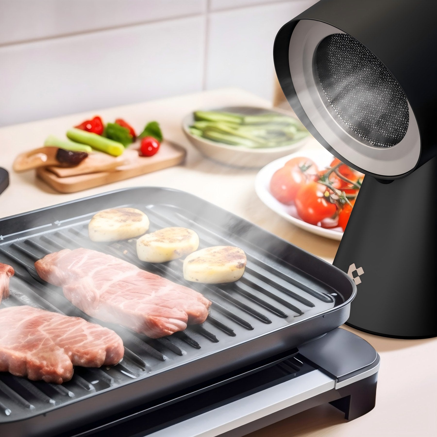 CIARRA Hotte de table portable - Noir