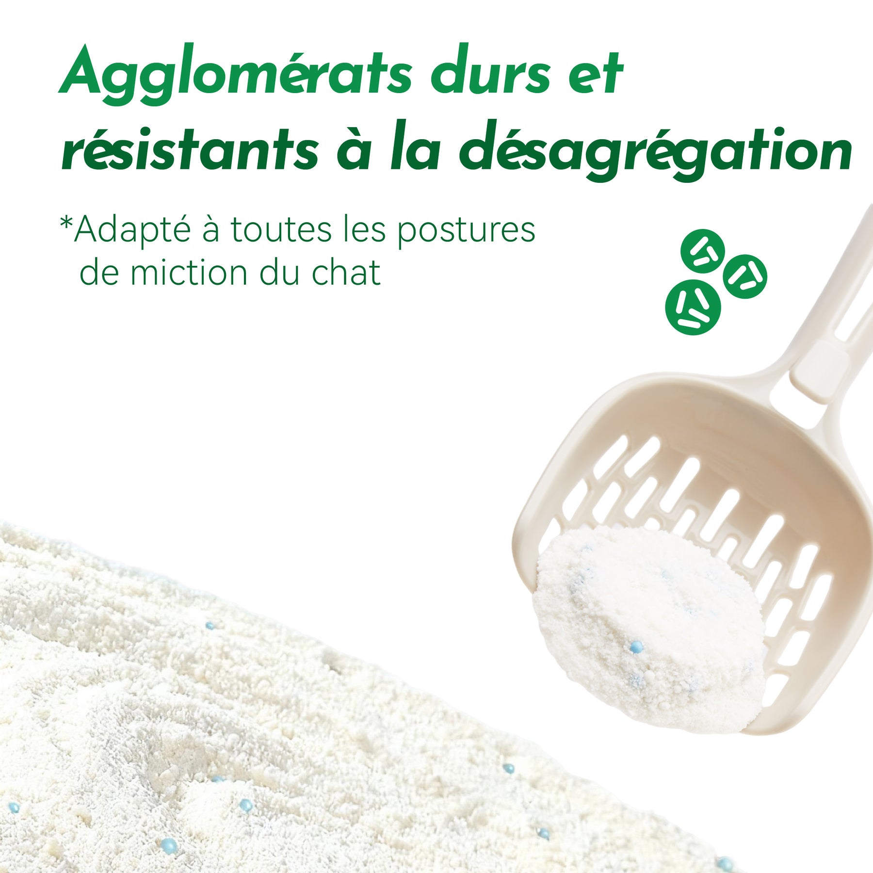 Meowmagic Litière pour chat, mélangeable avec toute autre litière pour éviter que les pattes ne collent, (cassave naturelle), 6 x 2,5 kg