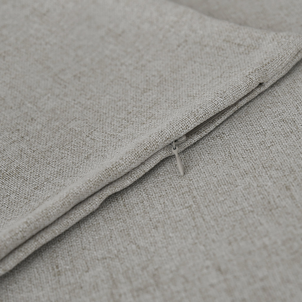 Deconovo Housse de coussin en lin artificiel - gris clair - 45 x 45 cm - 1 pièce
