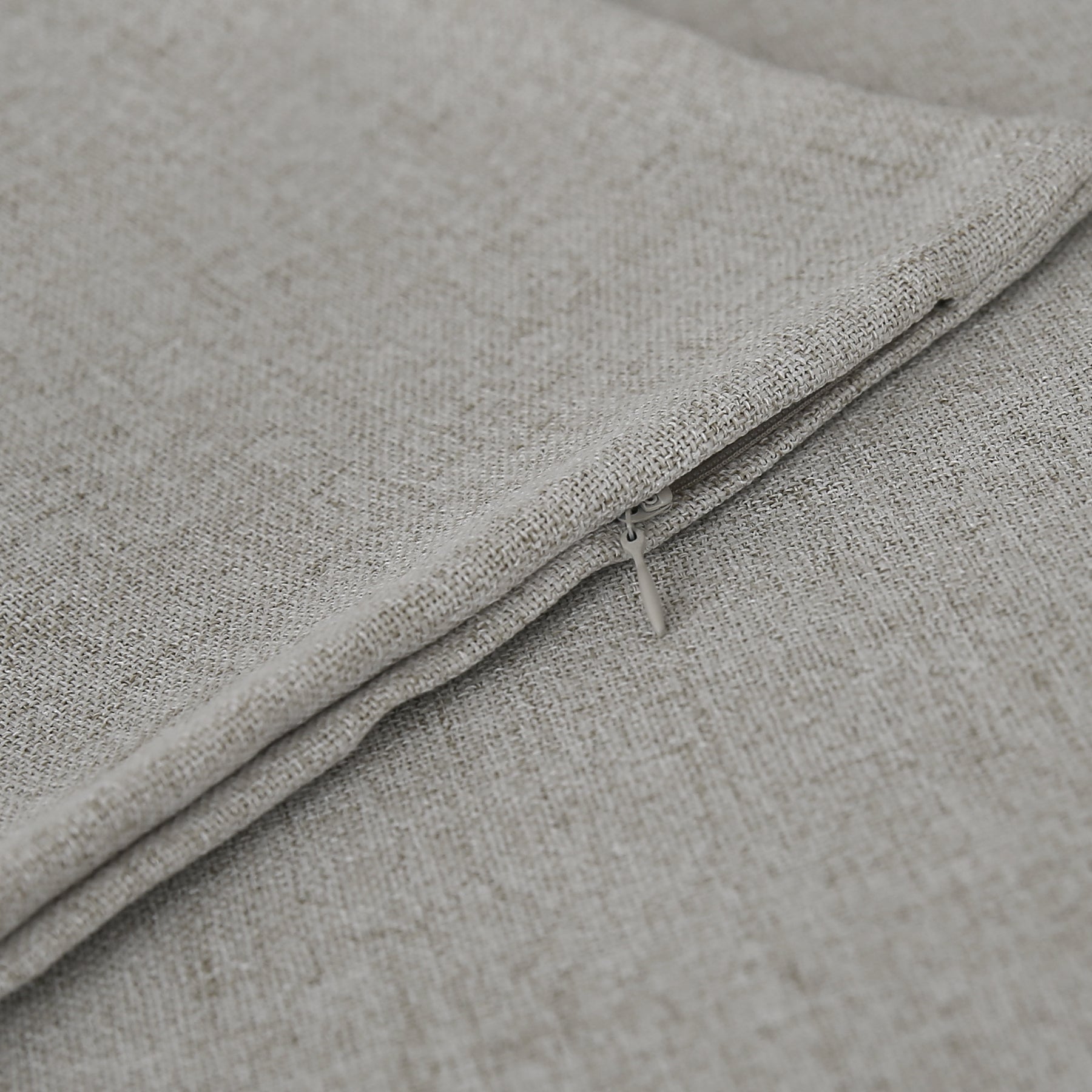 Deconovo Housse de coussin en lin artificiel - gris clair - 45 x 45 cm - 1 pièce