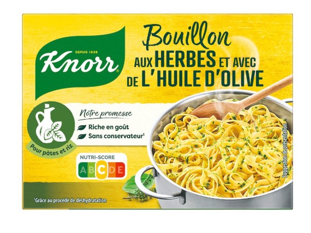 KNORR 15 tablettes de bouillon aux herbes et avec de l'huile d'olive - 150 g
