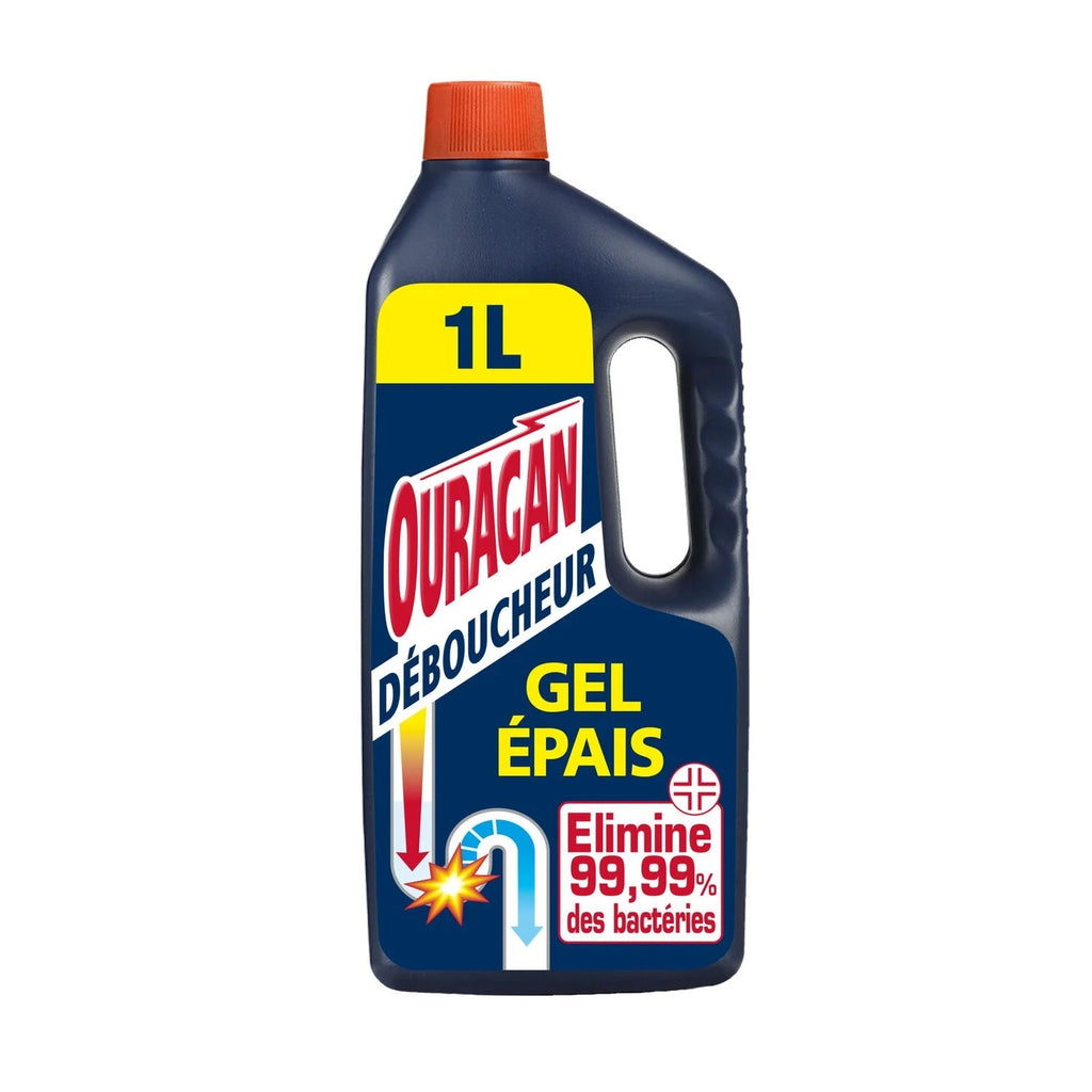 Ouragan Gel Déboucheur Canalisations Haute Intensité 15 Min 1 L