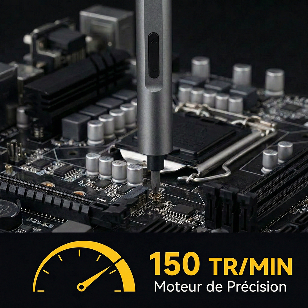 EasyWox Jeu de mini tournevis électrique 62-en-1, Cadeau pour la fête des Pères, Couple de serrage à affichage numérique, Batterie au lithium rechargeable de 500 mAh