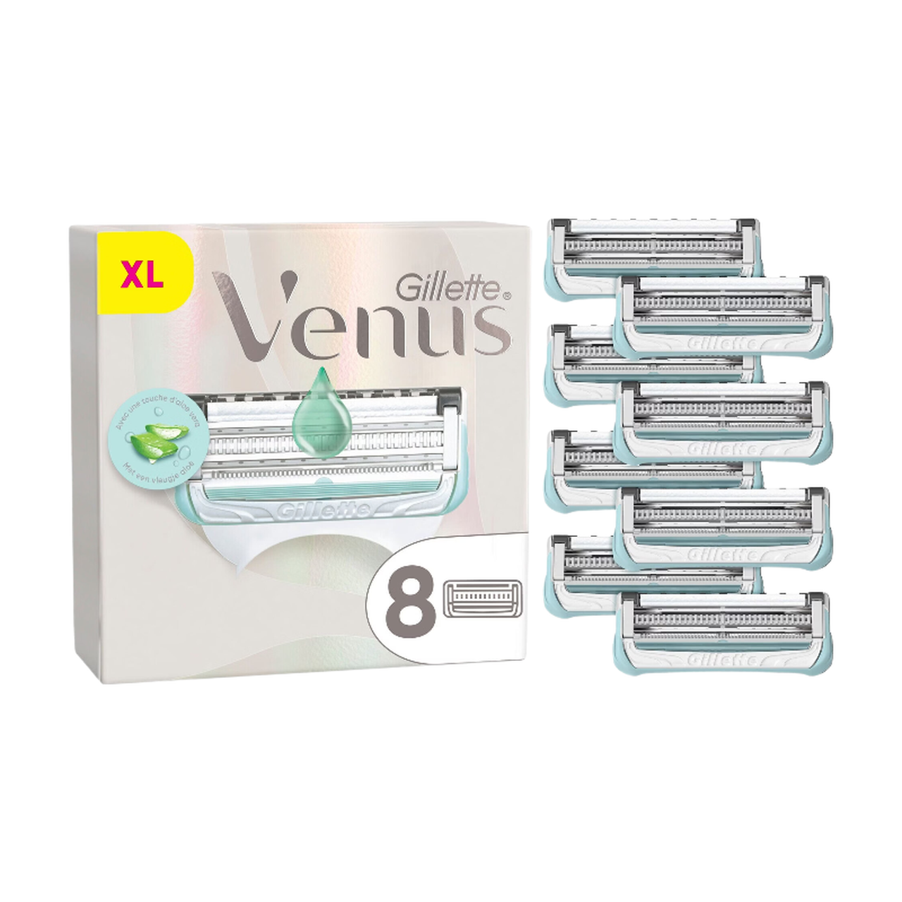 GILLETTE VENUS Satin Care - Lames de rasoir à l’aloe vera - Lot de 8 lames