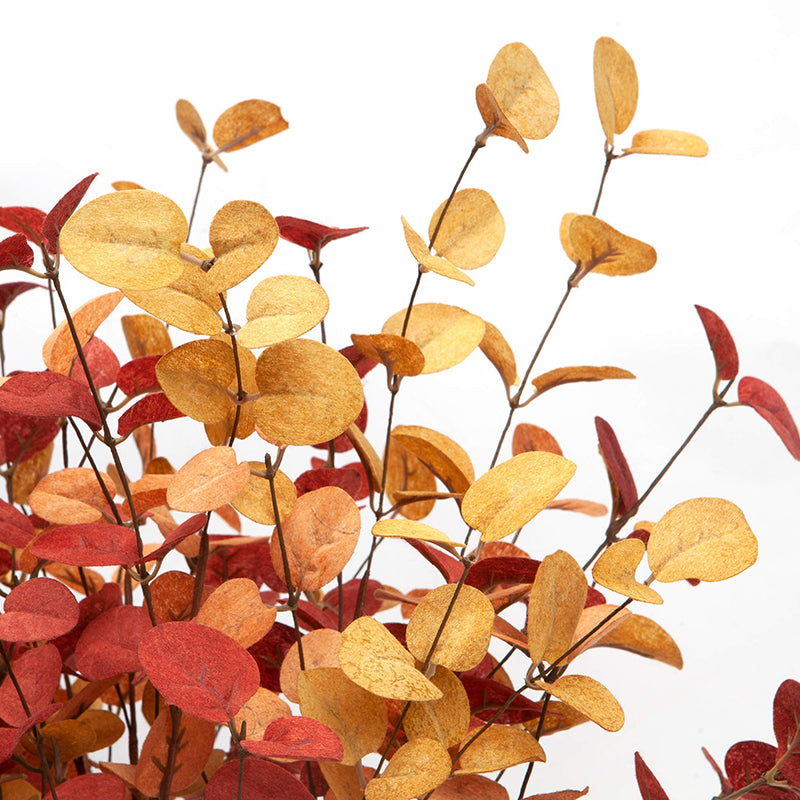 Yuejia Lot de 3 tiges d’eucalyptus artificielles d'automne - 70 cm