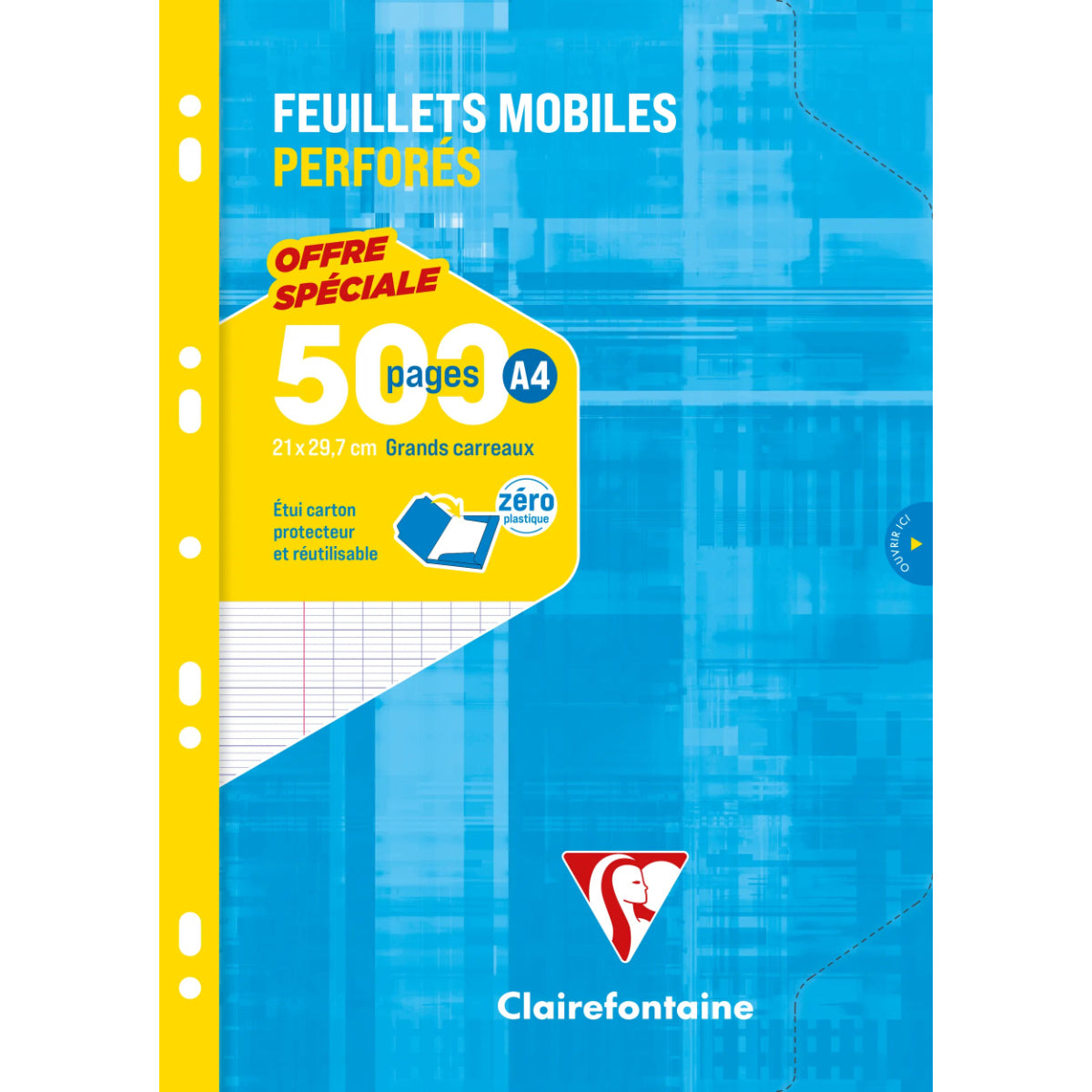 Clairefontaine Papier A4 à Feuilles Libres 500 Pages Réglure Large MAXI Pack