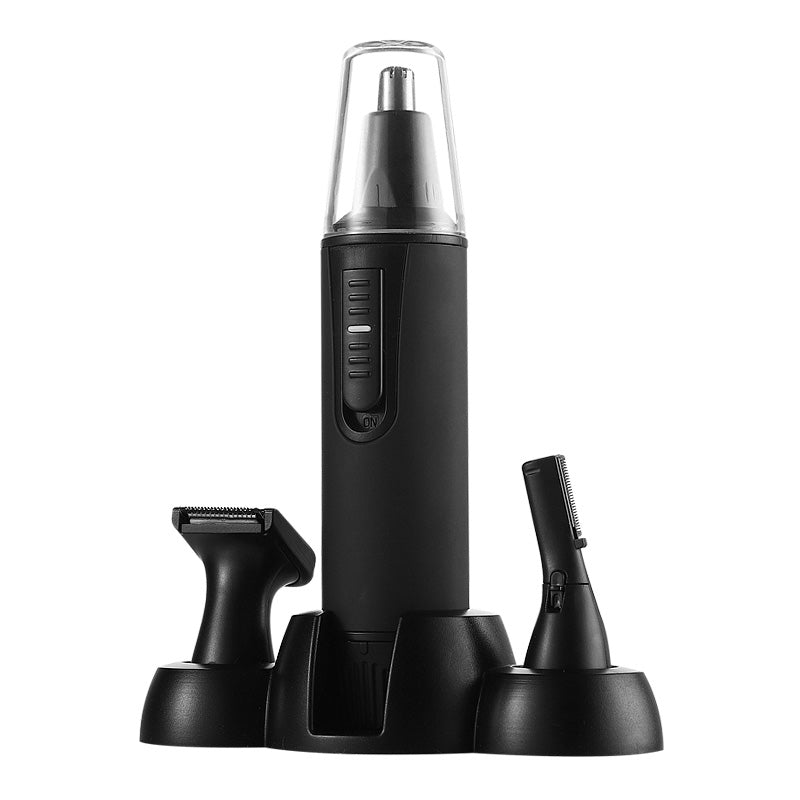 Sparoma Tondeuse poils nez et oreilles 3-en-1 pour hommes avec lumière LED, Têtes de tondeuse favoris et sourcils, Moteur 6500 tr/min, Entièrement étanche, À piles