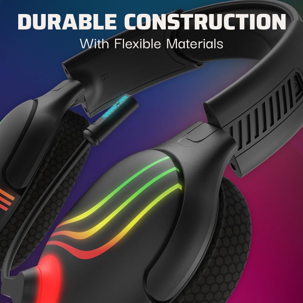 PDP Casque sans Fil Afterglow Wave Xbox one et Series X|S - RGB Personnalisable - Haut-Parleurs 50 mm - Bluetooth et Dongle Faible Latence - Micro Réducteur de Bruit - Licence Officielle - Noir