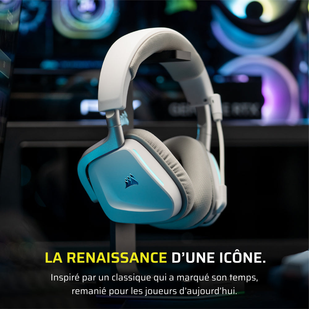 CORSAIR VOID v2 Casque Gaming sans fil - Micro rabattable - Blanc