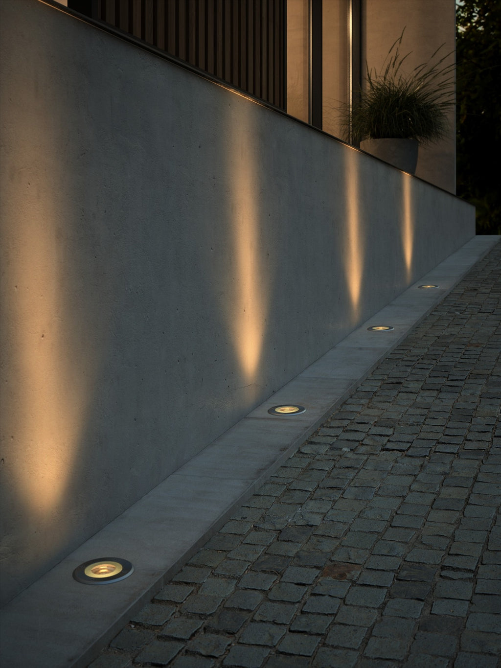 Encastré de sol ANDOR rond - GU10 - aluminium inox IP67 - Nordlux, Extérieur