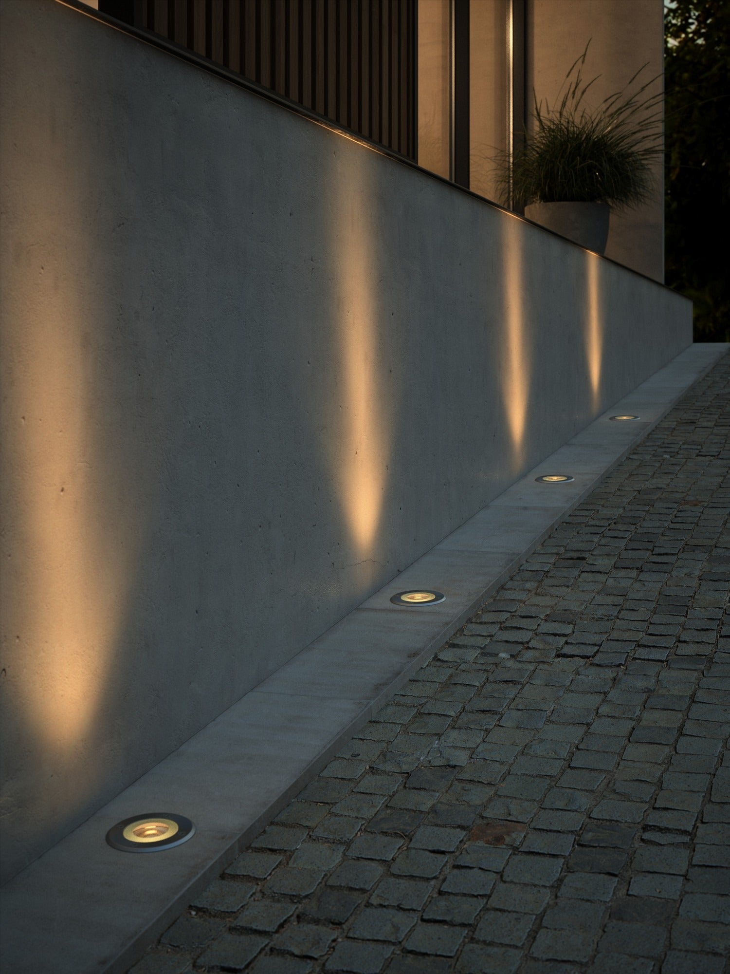 Encastré de sol ANDOR rond - GU10 - aluminium inox IP67 - Nordlux, Extérieur