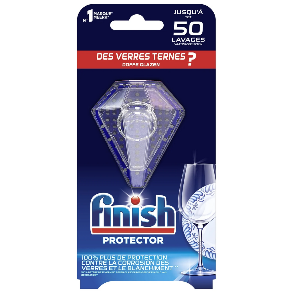 FINISH Protecteur lave-vaisselle verres et vaisselle anti-opacification sans parfum 1 unité