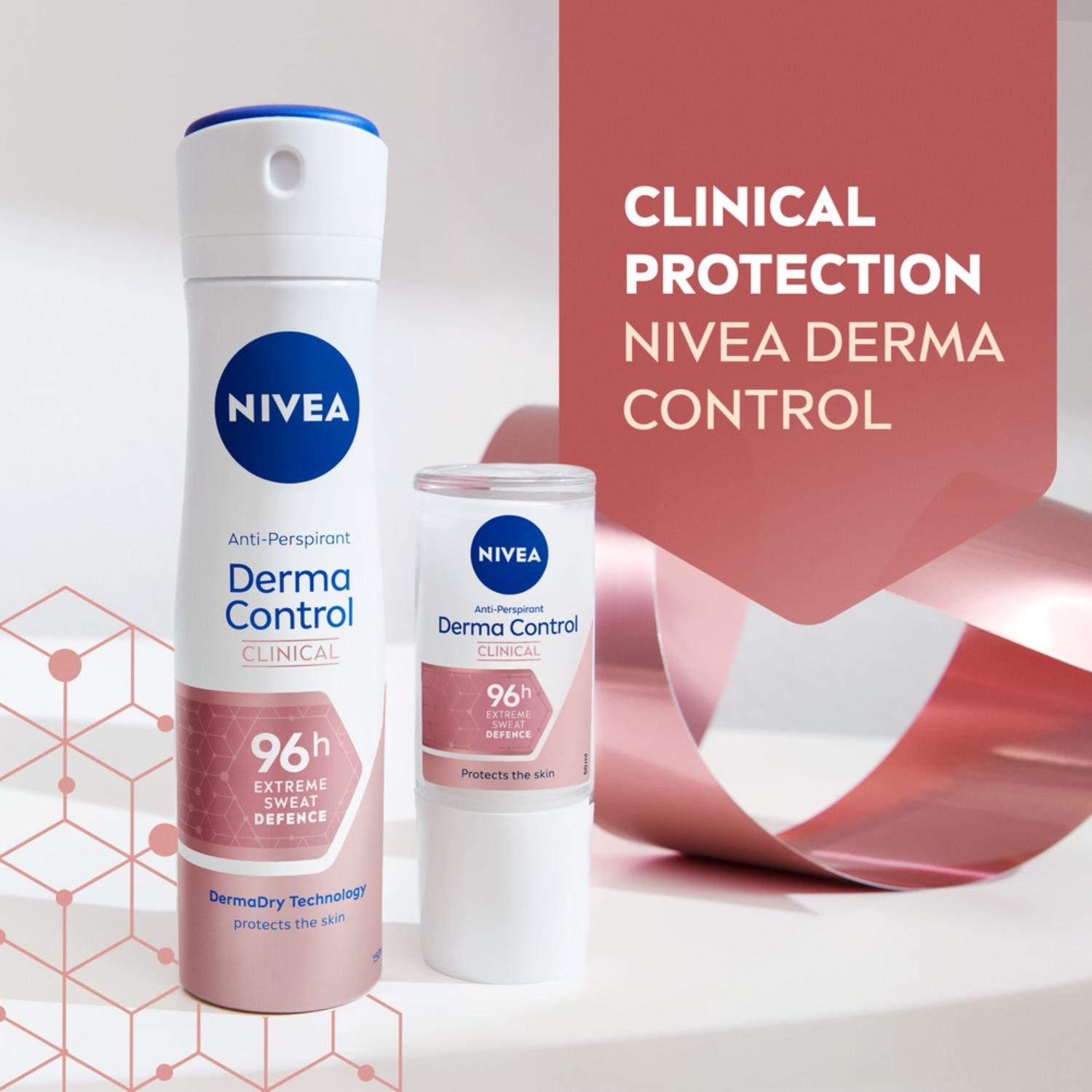 NIVEA Déodorant Femme Aisselles Derma Dry Control 96H Bille 50ml