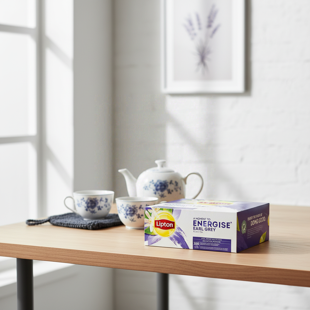 LIPTON Coffret Thé noir Earl Grey 100 sachets
