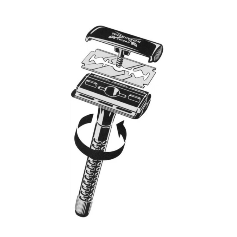 WILKINSON SWORD - Rasoir Classique Double Tranchant + 5 Lames - 1 Unité