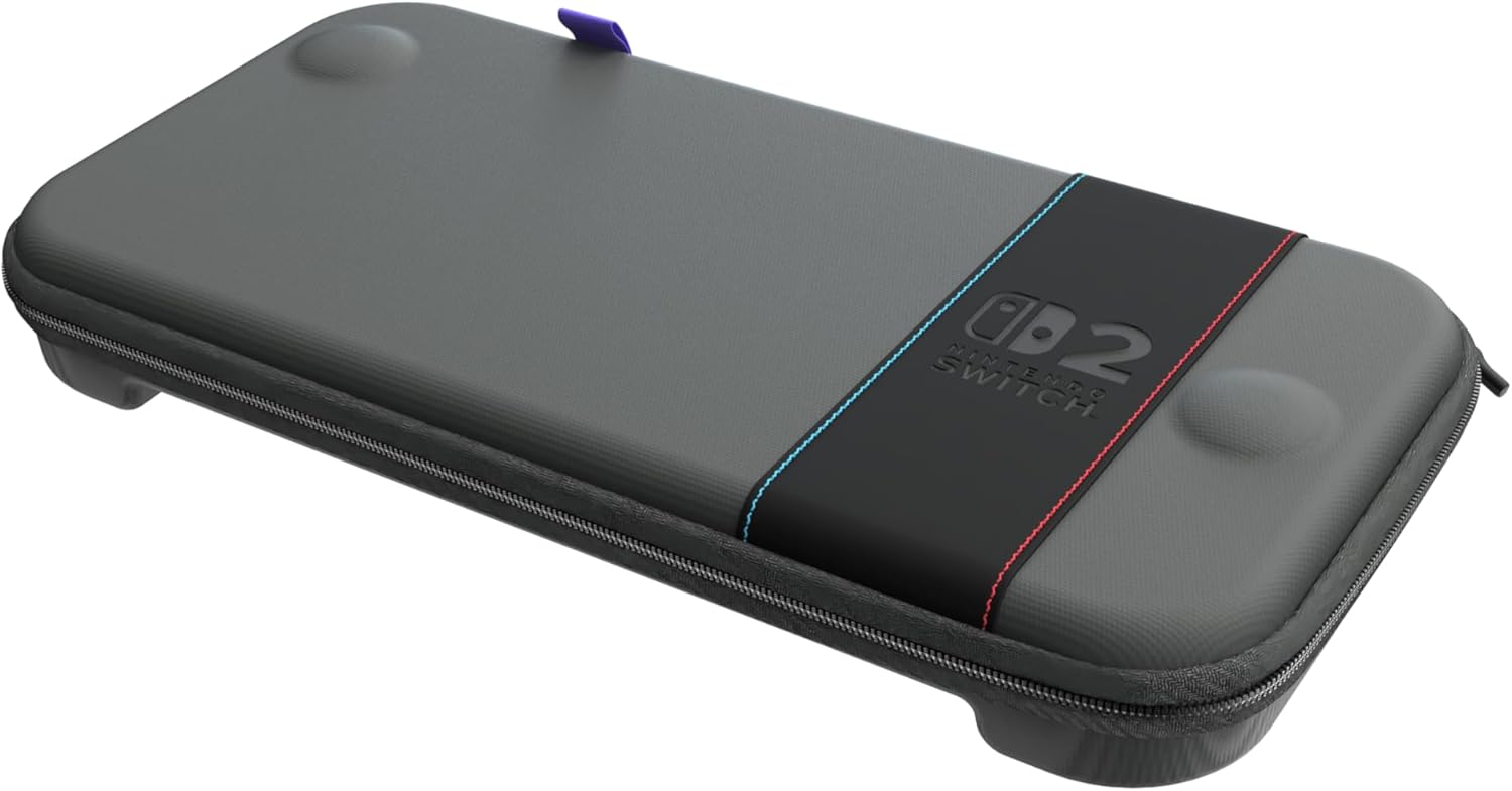 Turtle Beach Étui de transport fin Playtrek pour Switch 2 - Sous licence officielle Nintendo - Noir charbon