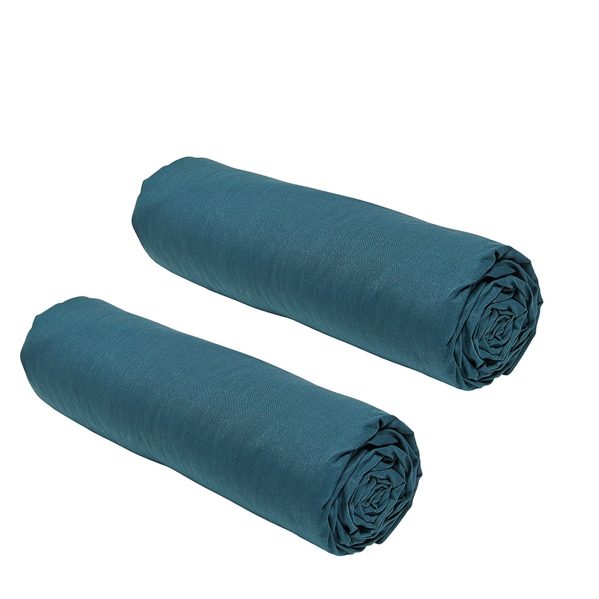 TODAY Lot de 2 draps-housse 140/190 Paon