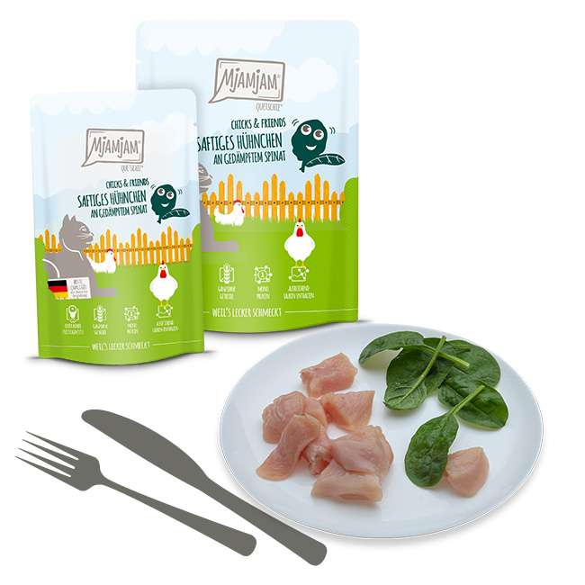[Peut être servi frais pour l'été] MjAMJAM Quetschie Nourriture humide pour chat au poulet 300 g x 6