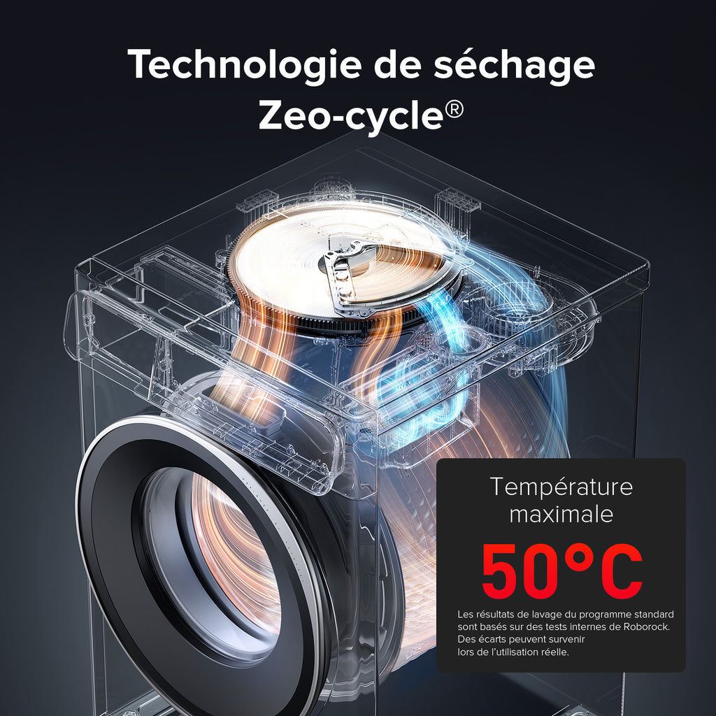 Roborock Zeo One Lave-Linge Séchant, Gris, 10 kg Lavage et 6 kg Séchage, Technologie de Séchage Zeo-cycle, Algorithme de Lavage et Séchage RR Seafarer, Système Autonettoyant LintClear