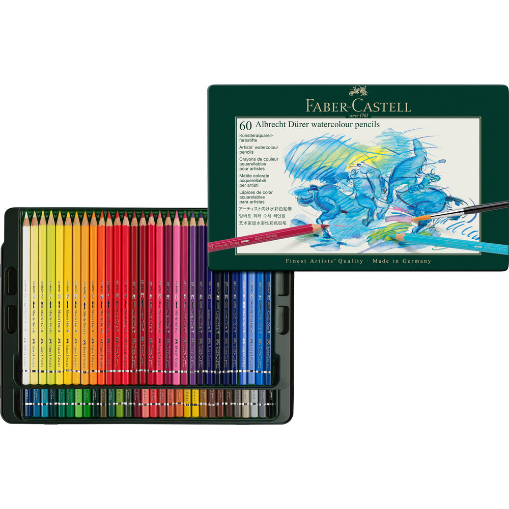 FABER-CASTELL Albrecht Dürer Boîte en métal de 60 crayons aquarellables