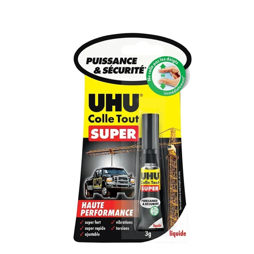 UHU COLLE TOUT SUPER FORMULE RENFORCEE LIQUIDE Tube 3 g